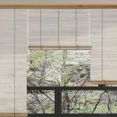 新中式竹帘卷帘