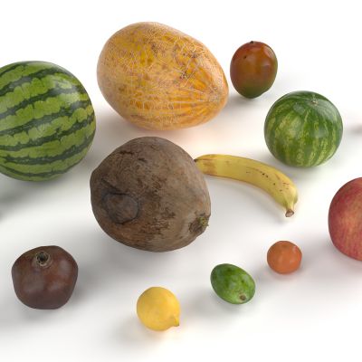 现代西瓜 哈密瓜 椰子 芒果 香蕉 柠檬 石榴