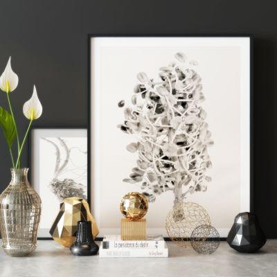 现代花瓶植物装饰画陈设饰品摆件组合