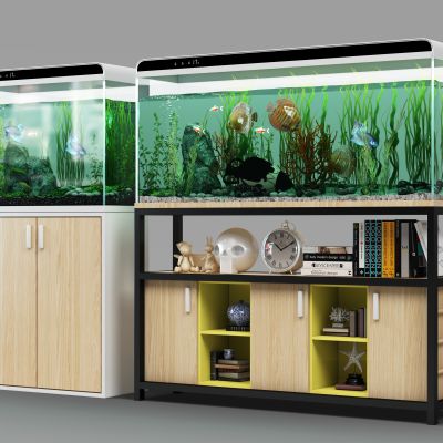 现代鱼缸水族组合