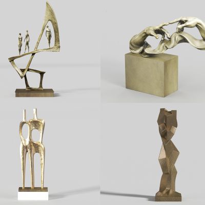 现代金属雕塑摆件