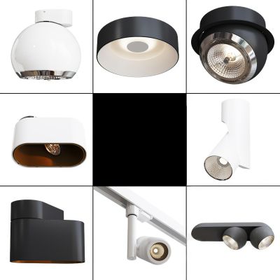 现代精美射灯筒灯下载