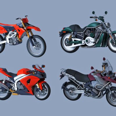 现代摩托车组合