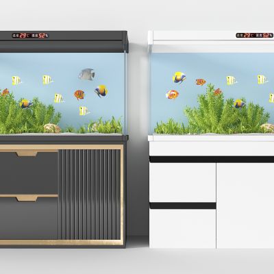 现代简欧鱼缸组合