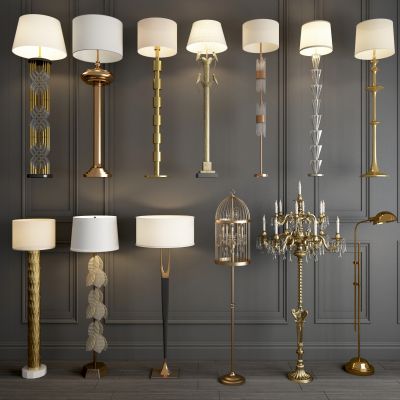 欧式金属落地灯组合 简约落地灯 简欧落地灯