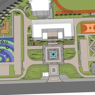 现代 景观广场 微场地景观 组团中心景观 入口前广场景观 景观场地