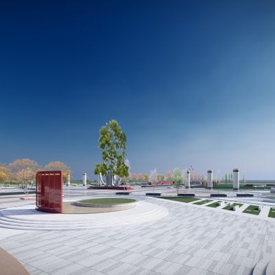 现代 景观广场 中心轴景观 前广场景观 公园休憩景观 场地景观