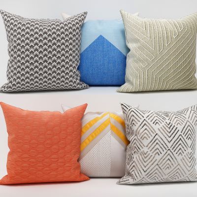 现代布艺抱枕组合