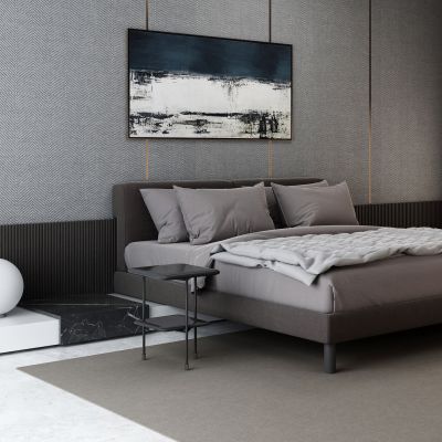 现代双人床床头柜