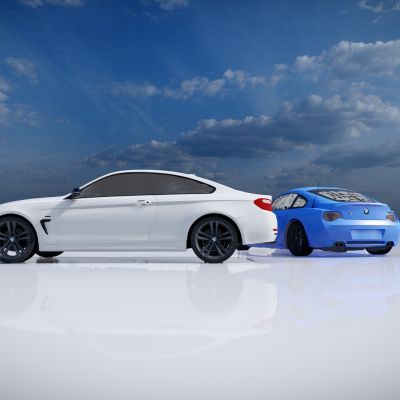 现代 宝马轿跑 跑车 高档小轿车精模