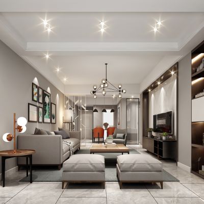 现代简约客餐厅