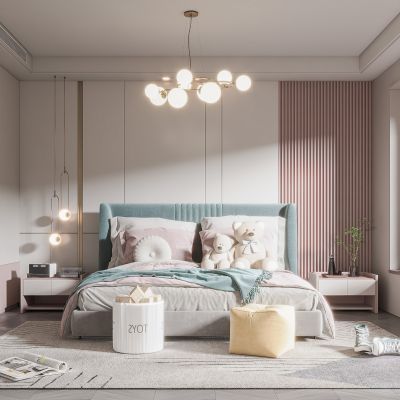 现代儿童房女孩房