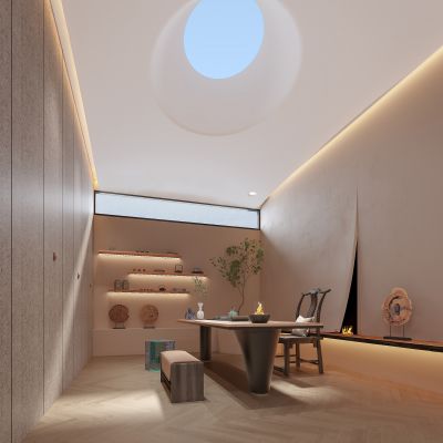 现代诧寂别墅茶室