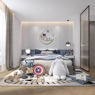 现代家居男孩儿童房