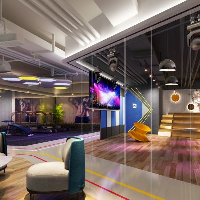 现代办公室健身房 阶梯教室