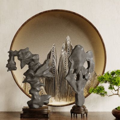 新中式太湖石雕塑