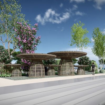 现代 景观凉亭 木制凉亭 木制蘑菇凉亭 蘑菇屋 旅游景观构筑物