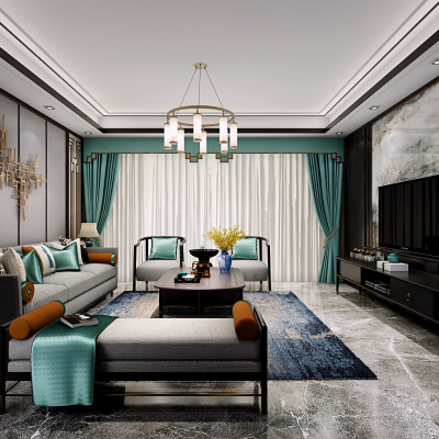 新中式现代客餐厅