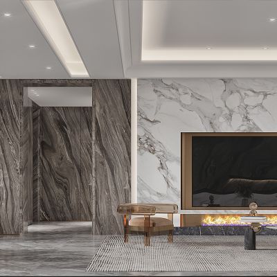 现代别墅客餐厅