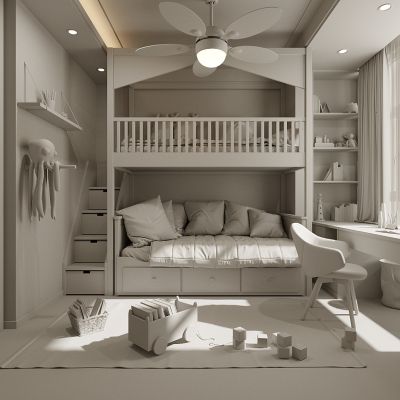 现代简约儿童房