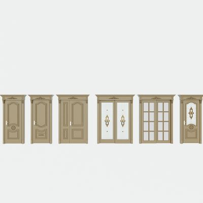 欧式门组合，欧式入户门，欧式子母门，欧式双开门，单开门，卫生间门，厨房门