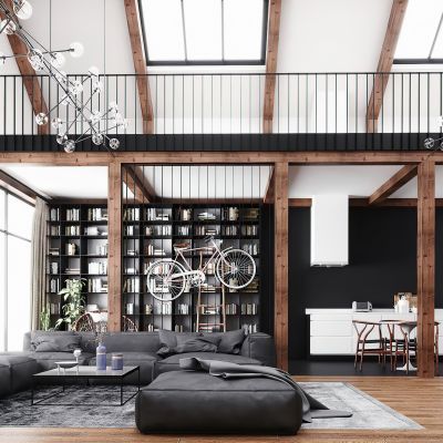 工业风阁楼客餐厅