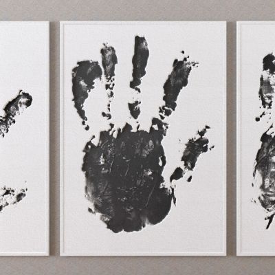 现代极简侘寂风肌理画装饰画