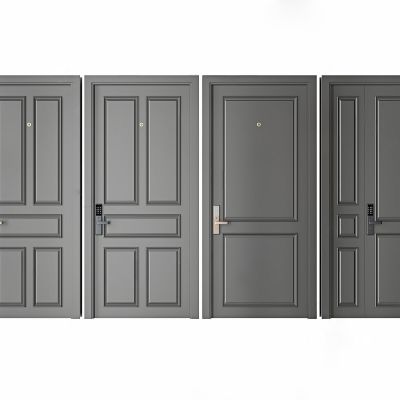 简欧双开门子母门通顶门