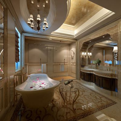 欧式别墅豪华卫生间