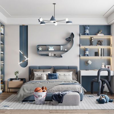 现代儿童房，男孩房