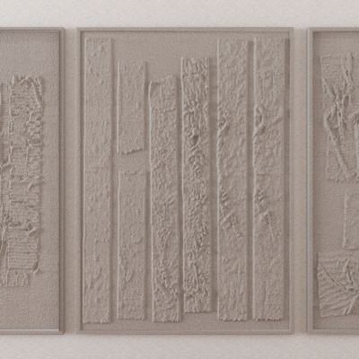 现代极简侘寂风肌理画装饰画