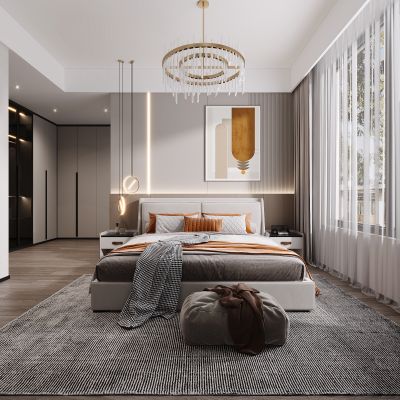 现代轻奢卧室