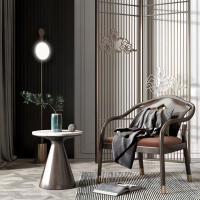 新中式单椅边几