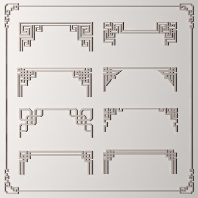 新中式线条花框