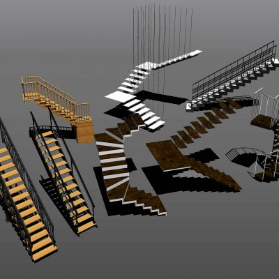 现代风格楼梯SU模型