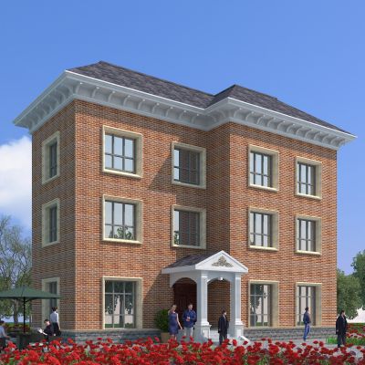 欧式别墅建筑，简欧建筑，独栋别墅，住宅建筑，景观小品，公共建筑，小公建，户外建筑，庭院