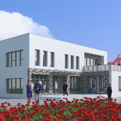 现代别墅建筑，现代建筑，景观小品，公共建筑，小公建，户外建筑