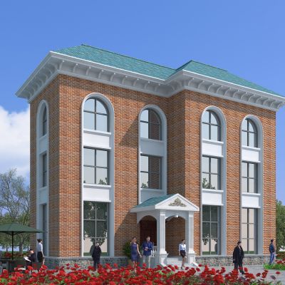 欧式别墅建筑，简欧建筑，独栋别墅，住宅建筑，景观小品，公共建筑，小公建，户外建筑，庭院