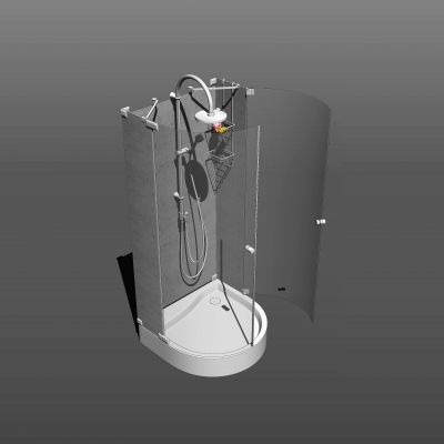 现代风格淋浴间SU模型