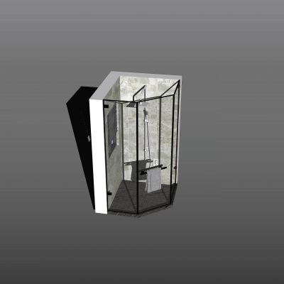 现代风格淋浴间SU模型