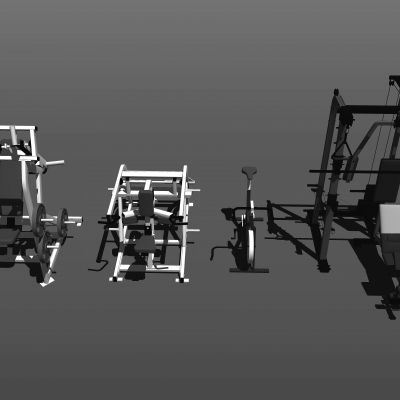 现代风格健身器材SU模型