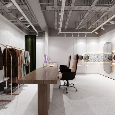 现代店铺服装店