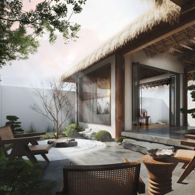 自然风民宿庭院