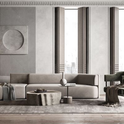 现代沙发茶几组合 