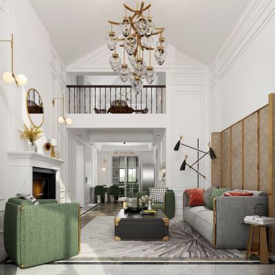美式别墅大厅