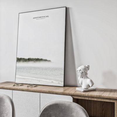 现代极简冷色调客餐厅