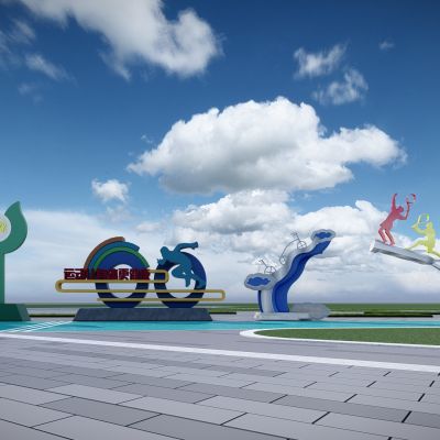 现代创意运动雕塑 体育健身雕塑 景观公园雕塑 广场雕塑 景观雕塑台 入口雕塑