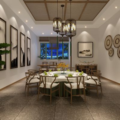 新中式中餐厅包间 酒店餐厅包间