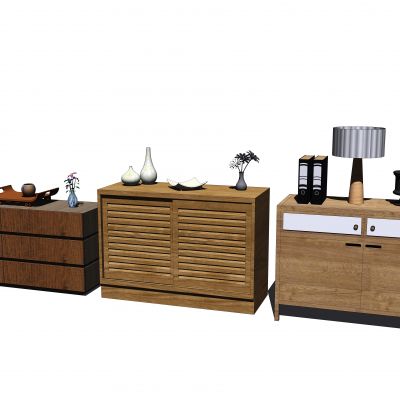 现代风格装饰柜SU模型