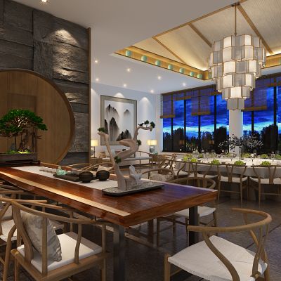 新中式中餐厅包间 酒店餐厅包间